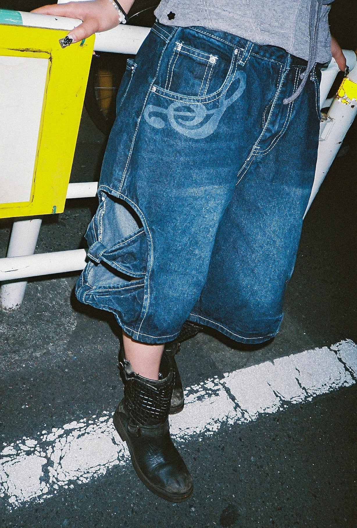Denim Bow Shorts