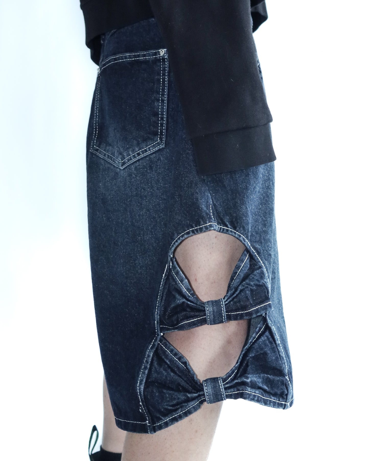 Denim Bow Shorts