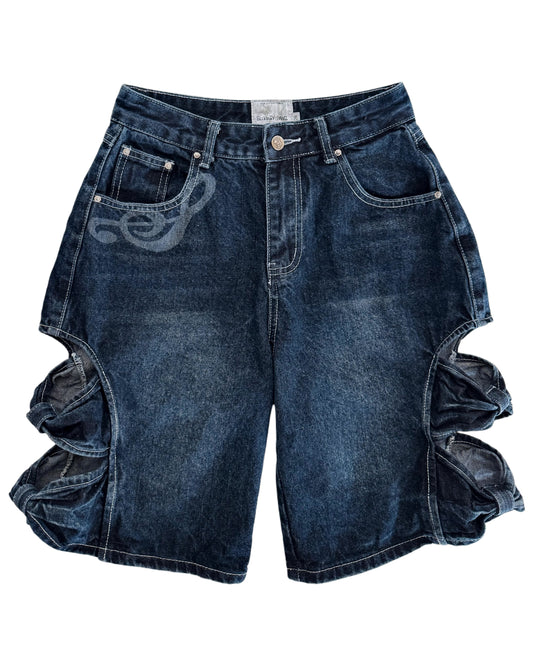 Denim Bow Shorts