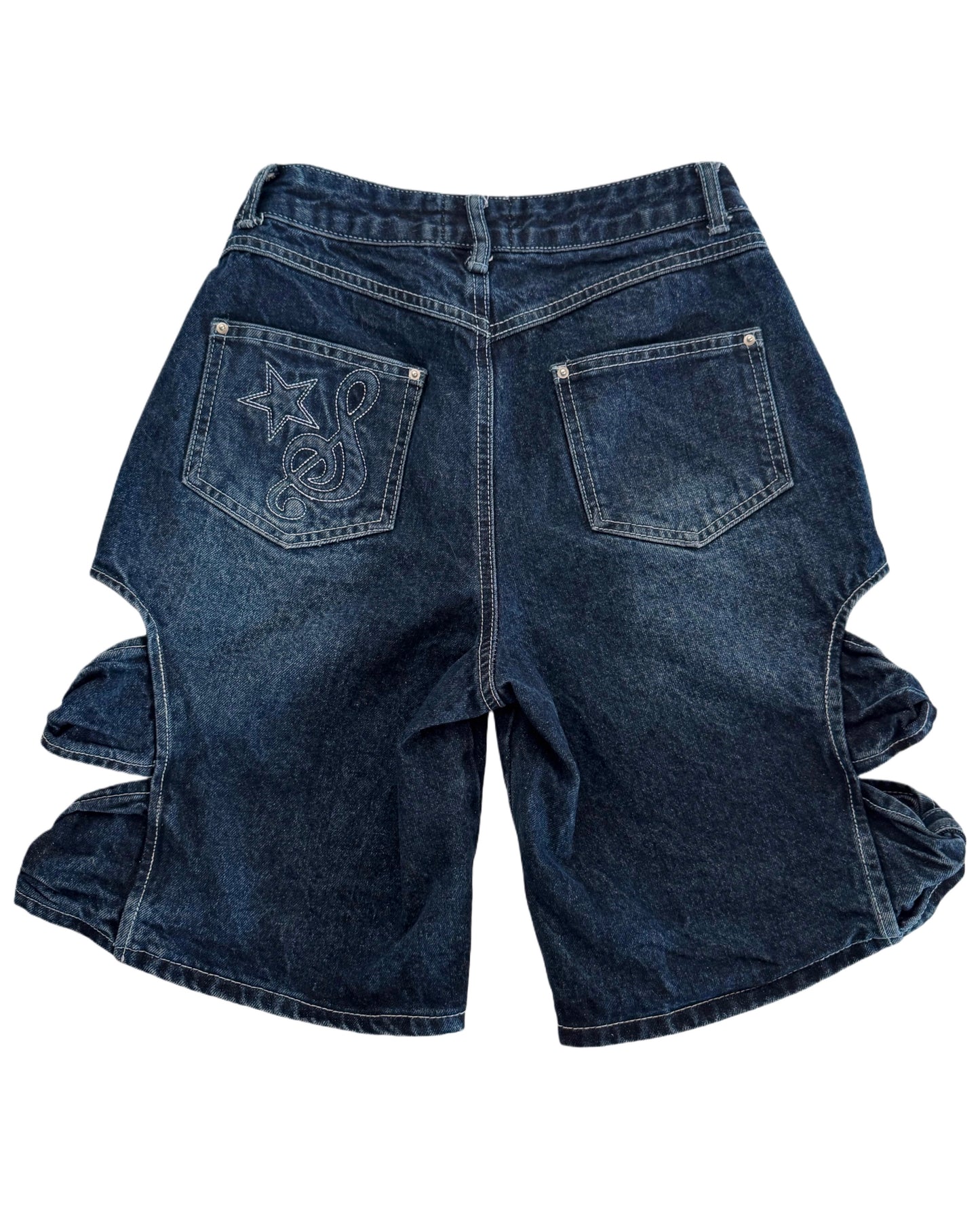 Denim Bow Shorts