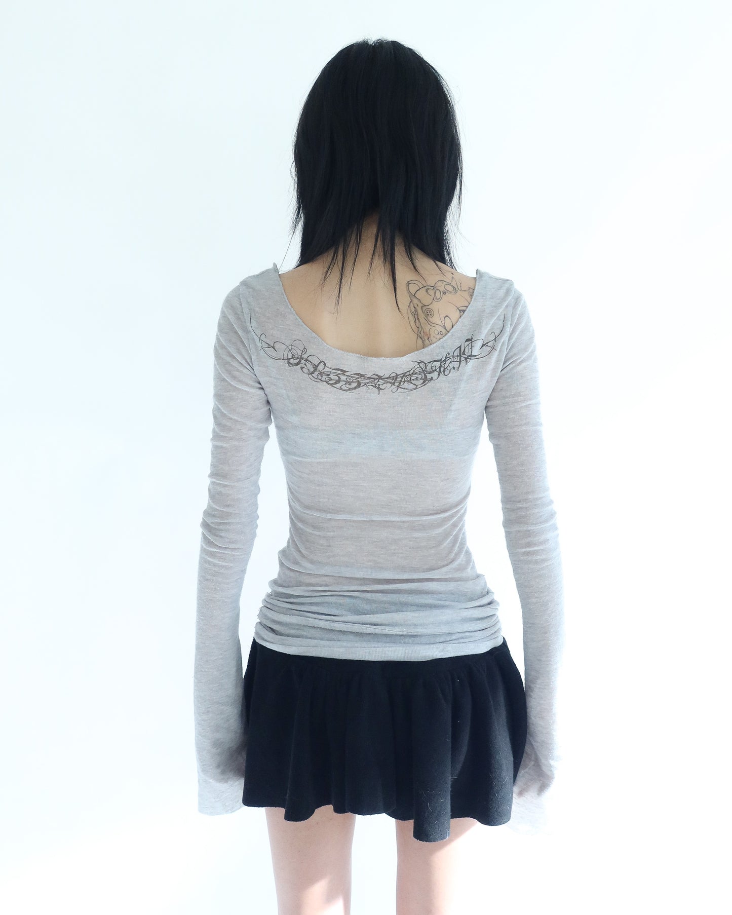 Gauze Top Heather Grey